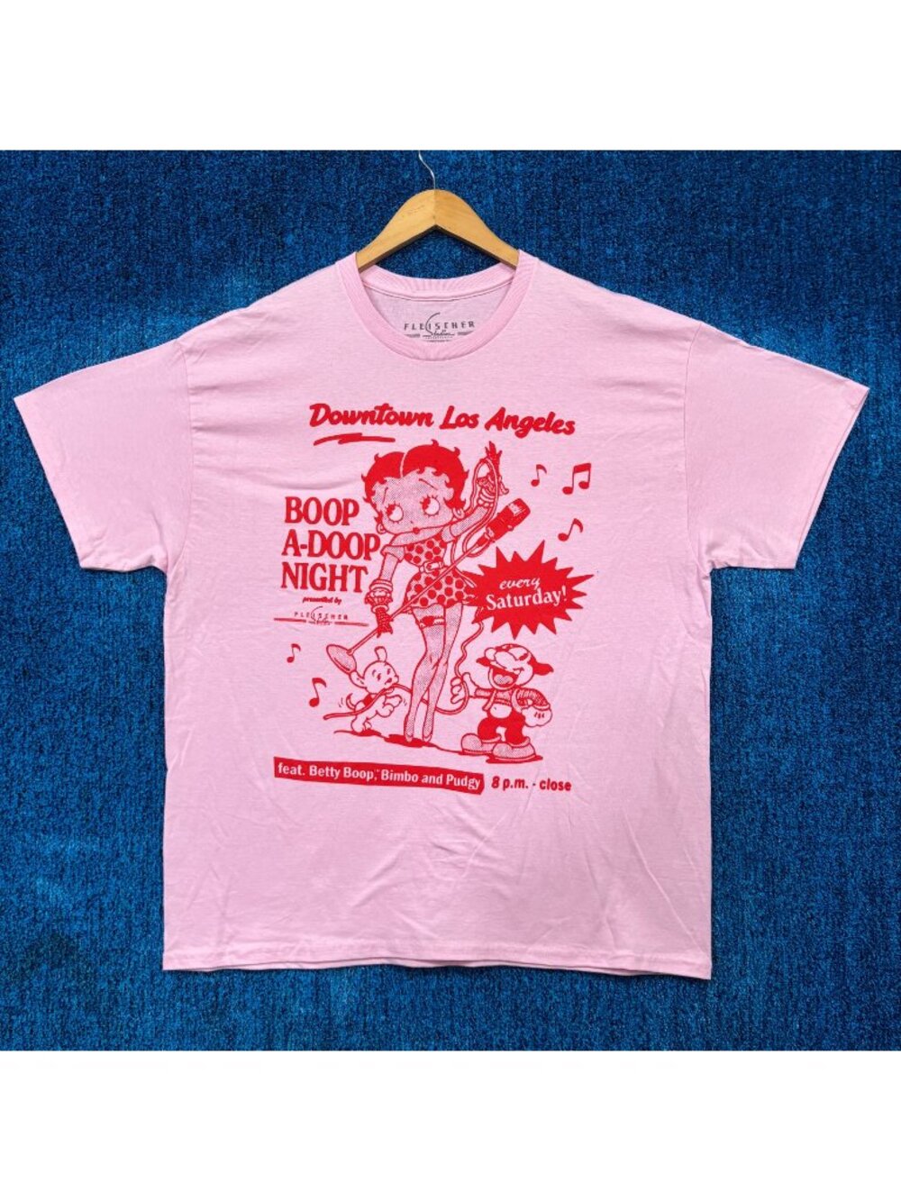Betty Boop A Doop Night Cartoon Pink T-Shirt Size Extra Large